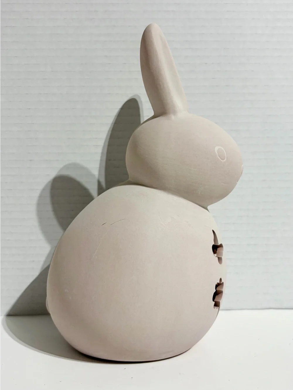 Spritz 2025 Easter Bunny Rabbit Round Decor Terra Cotta White Rustic Target NEW
